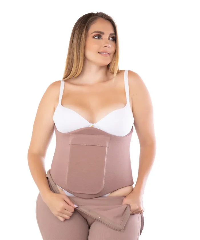 Faja postquirúrgica abdominal con espuma y soporte ajustable - Image 1